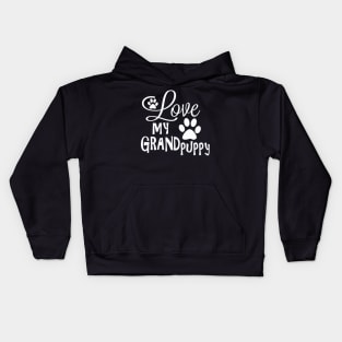 Dog Gifts and Ideas - Love my Grandpuppy with Paws Kids Hoodie